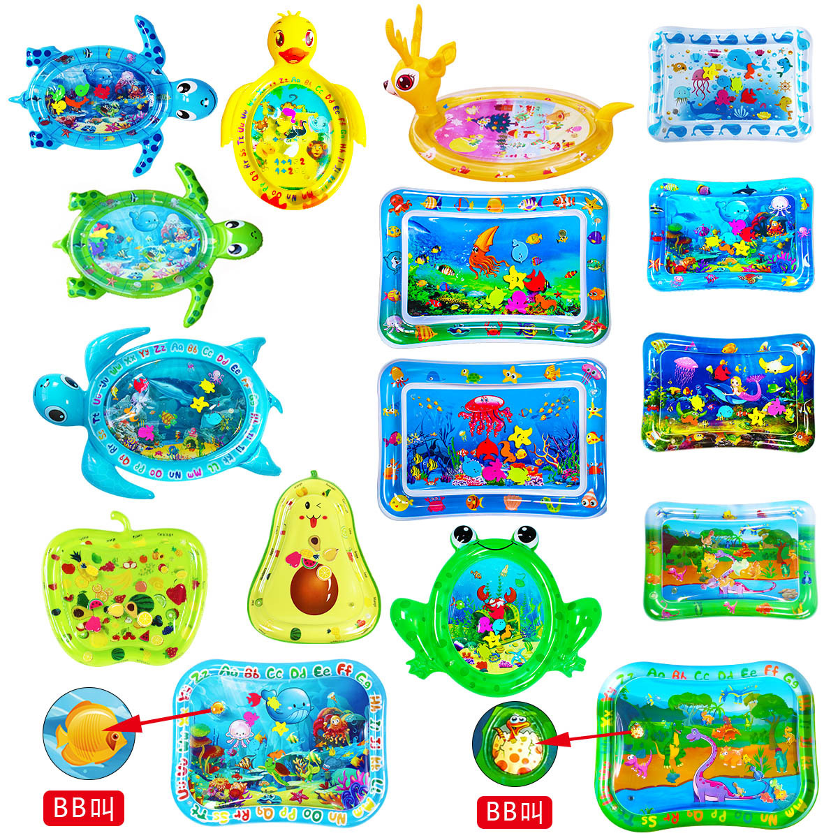 Factory in Stock Inflatable Pat Water Cushion, Pat Water Cushion Inflatable Turtle Baby Ice Pad Baby Pat Water Cushion