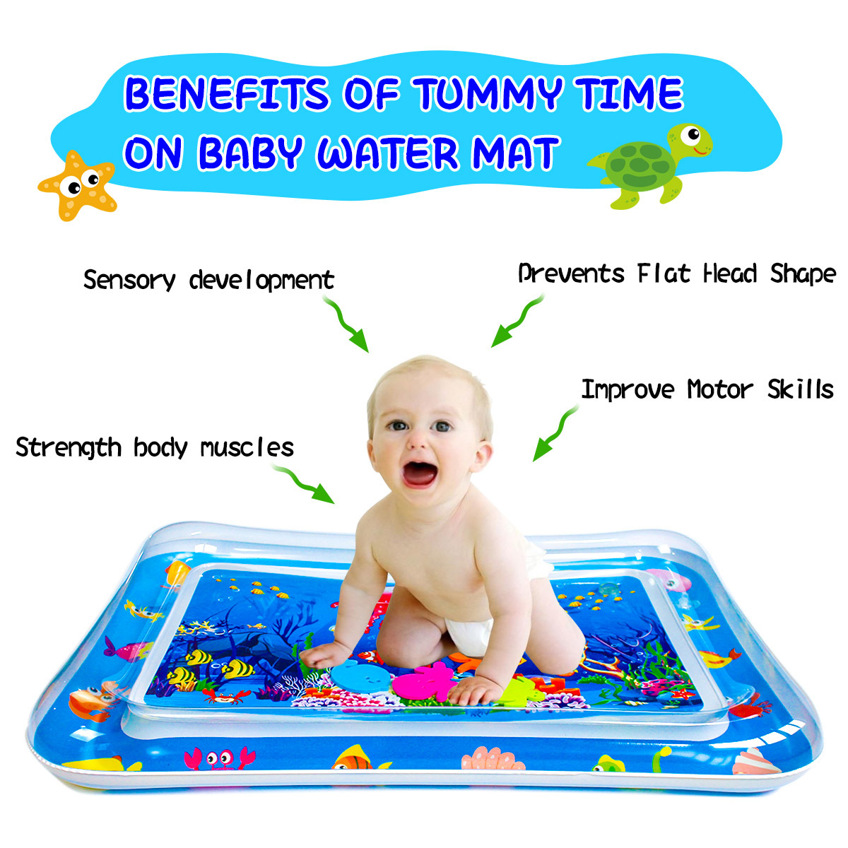 Factory in Stock Inflatable Pat Water Cushion, Pat Water Cushion Inflatable Turtle Baby Ice Pad Baby Pat Water Cushion