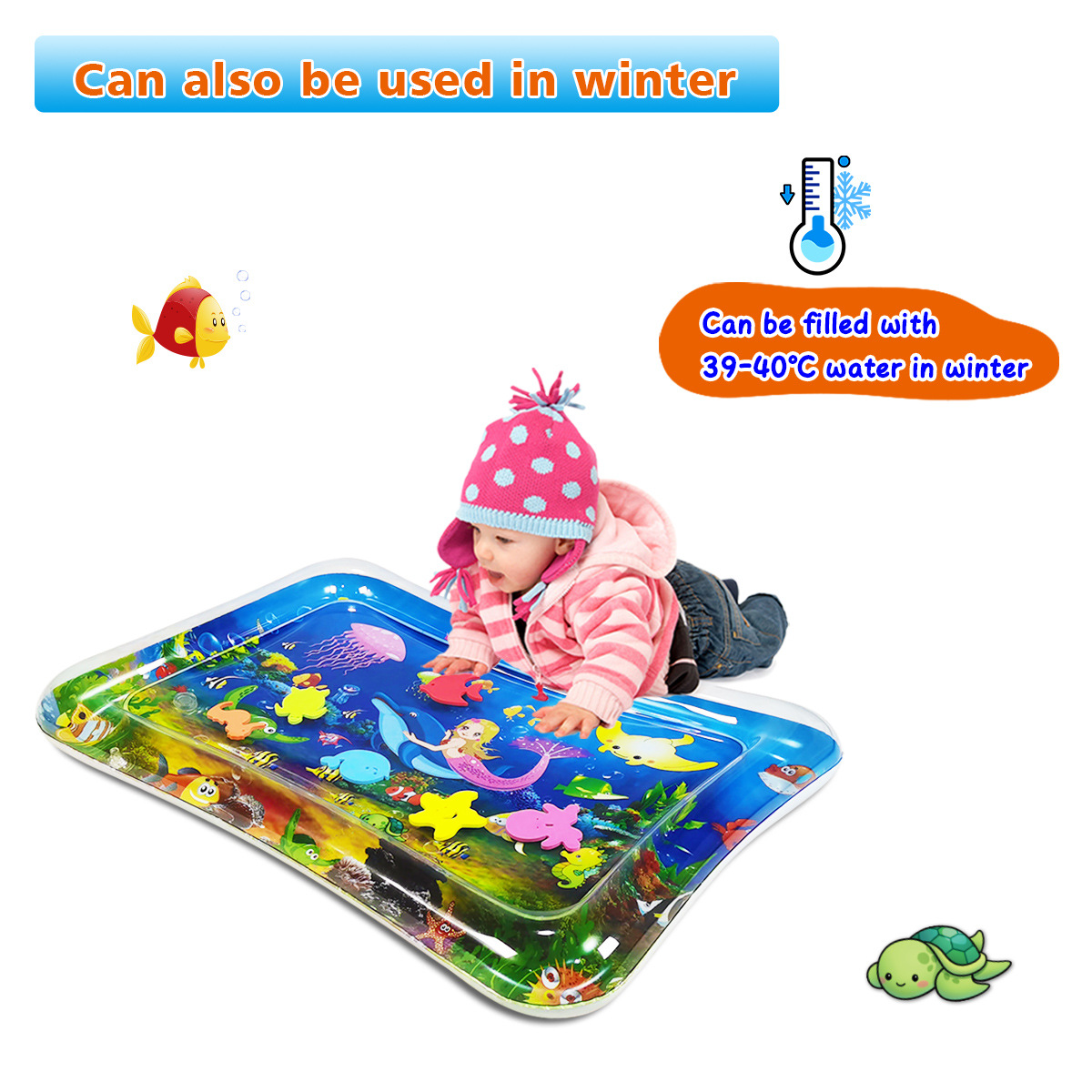 Factory in Stock Inflatable Pat Water Cushion, Pat Water Cushion Inflatable Turtle Baby Ice Pad Baby Pat Water Cushion