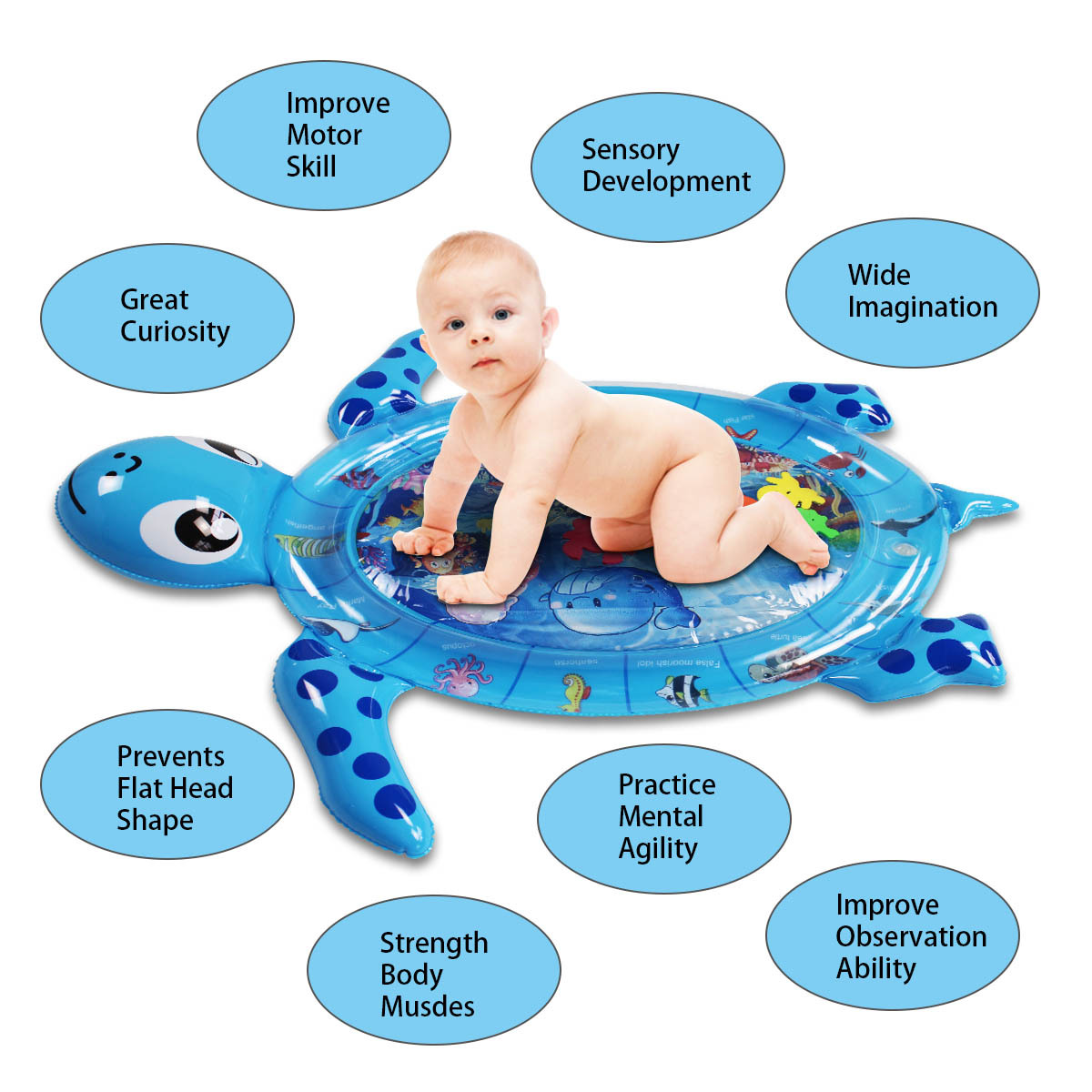 Factory in Stock Inflatable Pat Water Cushion, Pat Water Cushion Inflatable Turtle Baby Ice Pad Baby Pat Water Cushion