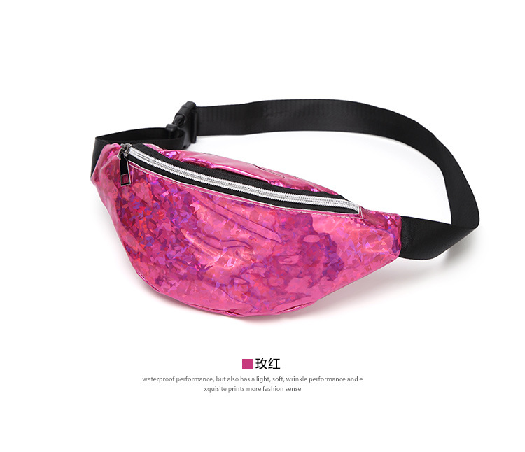 Laser Multicolored Sequins Personality Small Waist Bag Wholesale 2019 Summer and Autumn Sweet Lady Crossbody New Women's Chest Bag Laser Multicolored Sequins Personality Small Waist Bag Wholesale 2019 Summer and Autumn Sweet Lady Crossbody New Women's Chest Bag