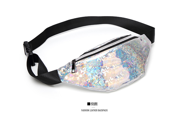 Laser Multicolored Sequins Personality Small Waist Bag Wholesale 2019 Summer and Autumn Sweet Lady Crossbody New Women's Chest Bag Laser Multicolored Sequins Personality Small Waist Bag Wholesale 2019 Summer and Autumn Sweet Lady Crossbody New Women's Chest Bag