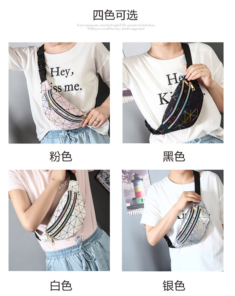 2021 New Waist Bag PU Leather Stitching Pattern Unisex Crossbody Bag Personalized Laser Waist Bag Beach Bag Chest Bag 2021 New Waist Bag PU Leather Stitching Pattern Unisex Crossbody Bag Personalized Laser Waist Bag Beach Bag Chest Bag