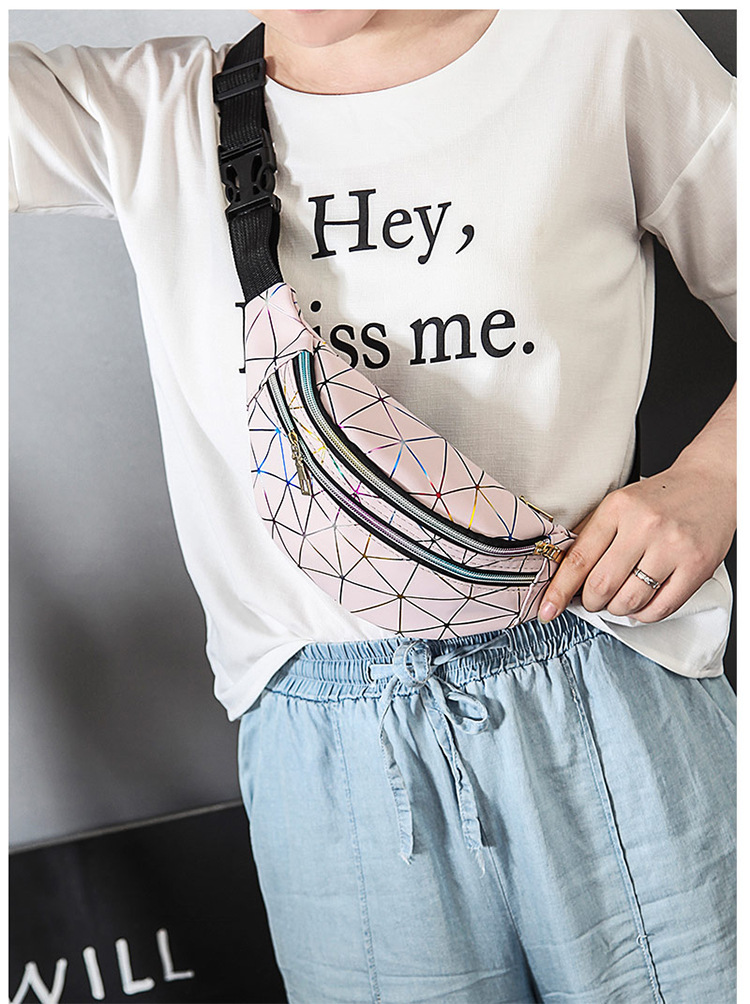 2021 New Waist Bag PU Leather Stitching Pattern Unisex Crossbody Bag Personalized Laser Waist Bag Beach Bag Chest Bag 2021 New Waist Bag PU Leather Stitching Pattern Unisex Crossbody Bag Personalized Laser Waist Bag Beach Bag Chest Bag