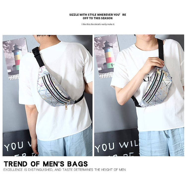 2021 New Waist Bag PU Leather Stitching Pattern Unisex Crossbody Bag Personalized Laser Waist Bag Beach Bag Chest Bag 2021 New Waist Bag PU Leather Stitching Pattern Unisex Crossbody Bag Personalized Laser Waist Bag Beach Bag Chest Bag