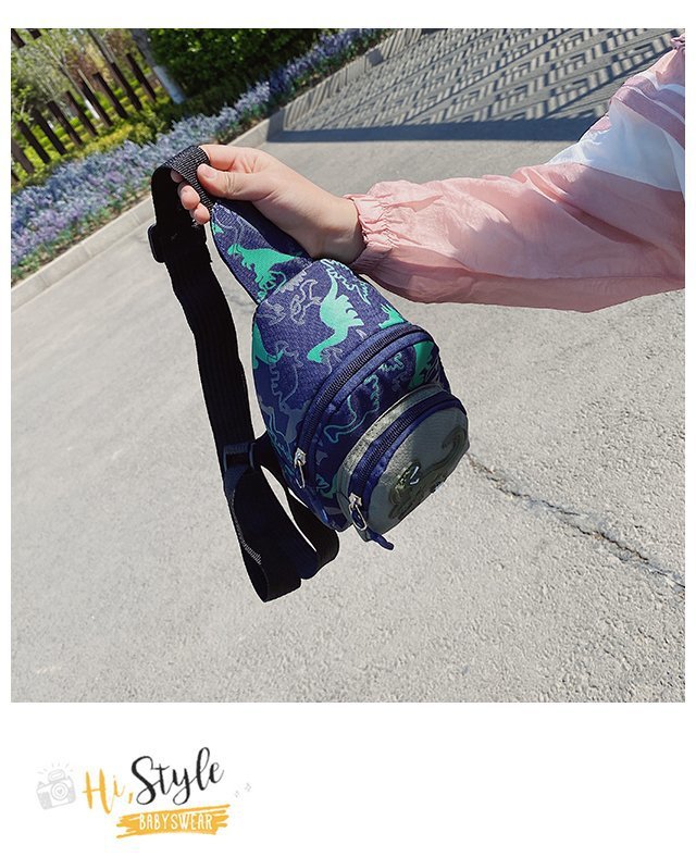 Children's Popular Messenger Bag Fashionable Stylish Waist Bag Boys and Girls Handsome Dinosaur Shoulder Bag Baby Cute Chest Bag