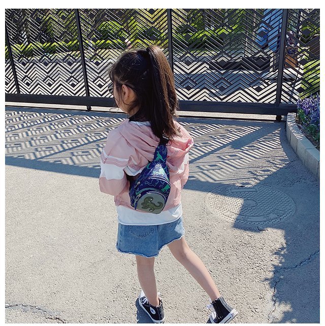 Children's Popular Messenger Bag Fashionable Stylish Waist Bag Boys and Girls Handsome Dinosaur Shoulder Bag Baby Cute Chest Bag