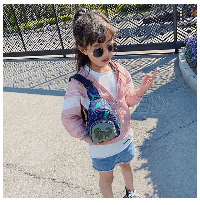 Children's Popular Messenger Bag Fashionable Stylish Waist Bag Boys and Girls Handsome Dinosaur Shoulder Bag Baby Cute Chest Bag