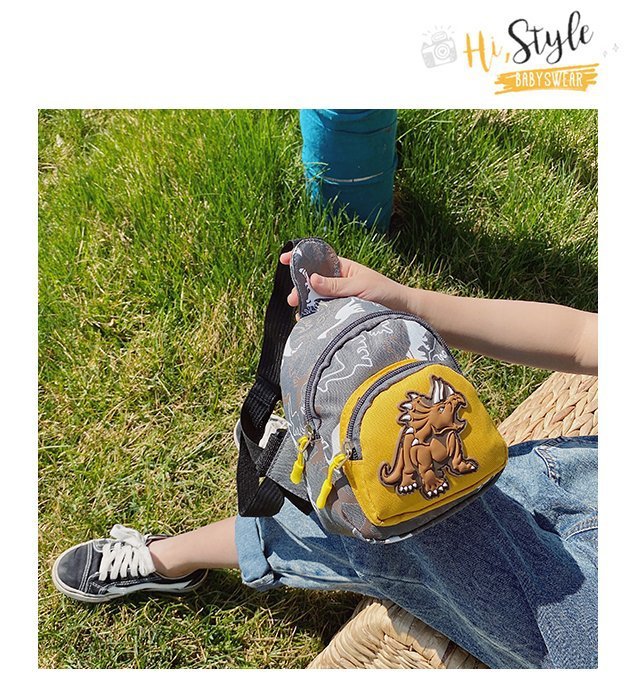 Children's Popular Messenger Bag Fashionable Stylish Waist Bag Boys and Girls Handsome Dinosaur Shoulder Bag Baby Cute Chest Bag