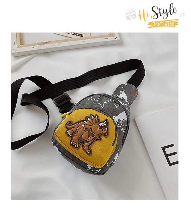 Children's Popular Messenger Bag Fashionable Stylish Waist Bag Boys and Girls Handsome Dinosaur Shoulder Bag Baby Cute Chest Bag