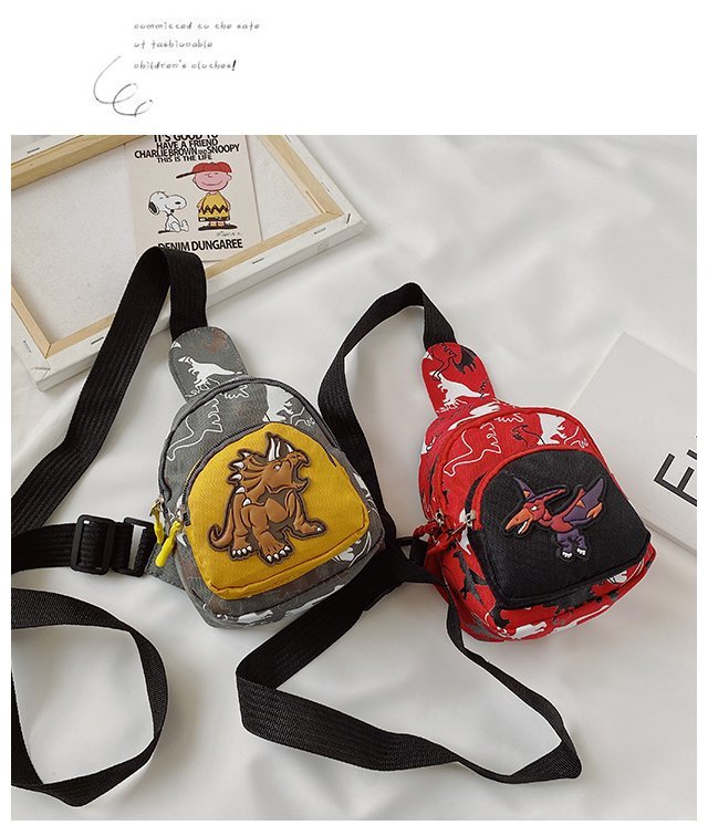 Children's Popular Messenger Bag Fashionable Stylish Waist Bag Boys and Girls Handsome Dinosaur Shoulder Bag Baby Cute Chest Bag