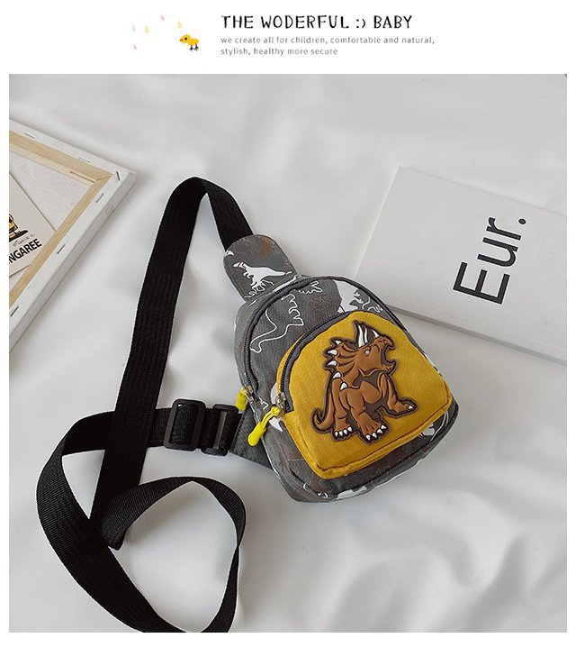 Children's Popular Messenger Bag Fashionable Stylish Waist Bag Boys and Girls Handsome Dinosaur Shoulder Bag Baby Cute Chest Bag