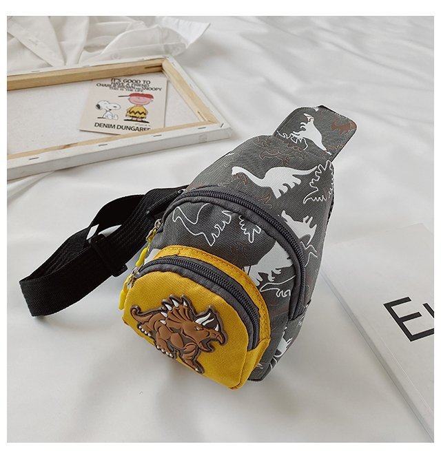 Children's Popular Messenger Bag Fashionable Stylish Waist Bag Boys and Girls Handsome Dinosaur Shoulder Bag Baby Cute Chest Bag