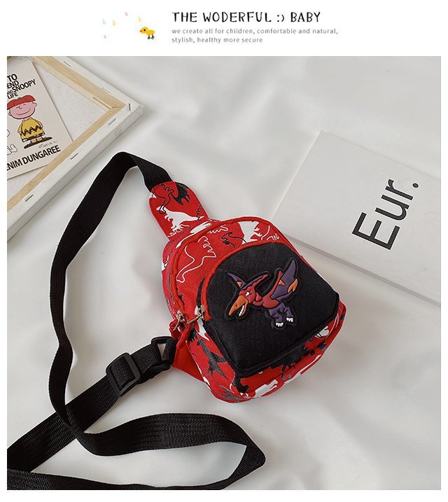 Children's Popular Messenger Bag Fashionable Stylish Waist Bag Boys and Girls Handsome Dinosaur Shoulder Bag Baby Cute Chest Bag