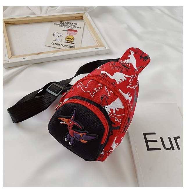 Children's Popular Messenger Bag Fashionable Stylish Waist Bag Boys and Girls Handsome Dinosaur Shoulder Bag Baby Cute Chest Bag