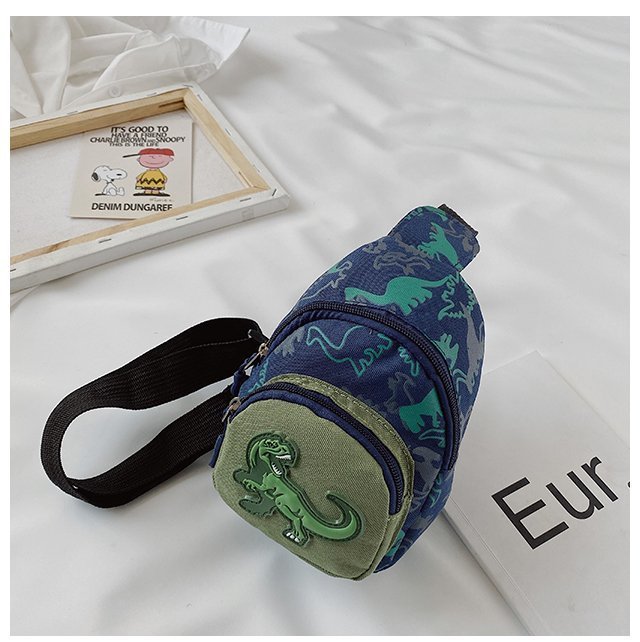 Children's Popular Messenger Bag Fashionable Stylish Waist Bag Boys and Girls Handsome Dinosaur Shoulder Bag Baby Cute Chest Bag