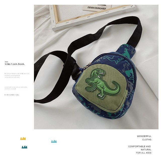 Children's Popular Messenger Bag Fashionable Stylish Waist Bag Boys and Girls Handsome Dinosaur Shoulder Bag Baby Cute Chest Bag