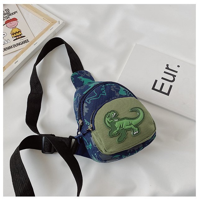 Children's Popular Messenger Bag Fashionable Stylish Waist Bag Boys and Girls Handsome Dinosaur Shoulder Bag Baby Cute Chest Bag