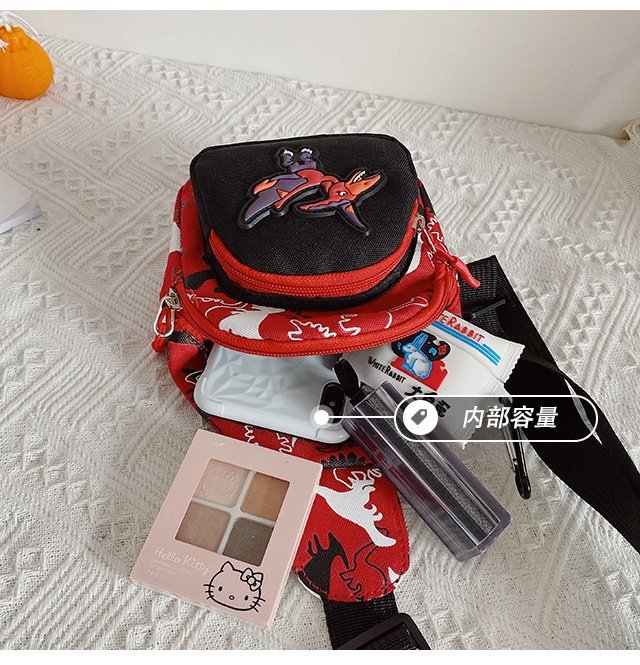 Children's Popular Messenger Bag Fashionable Stylish Waist Bag Boys and Girls Handsome Dinosaur Shoulder Bag Baby Cute Chest Bag