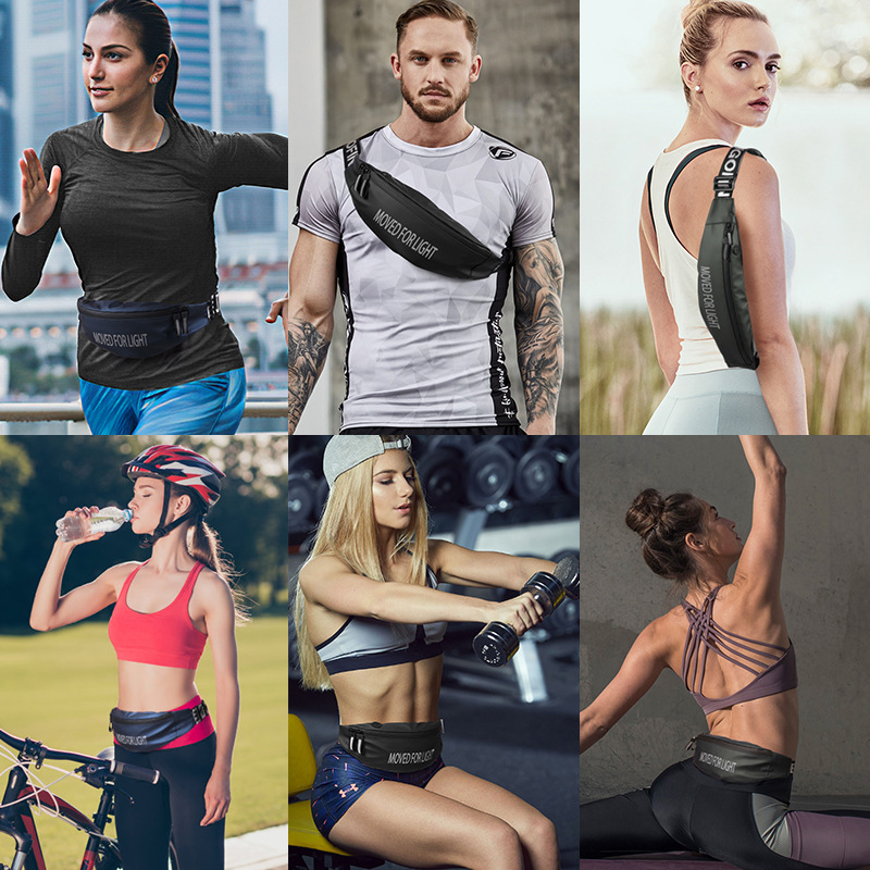 Yipinu Fashion Trendy Outdoor Sports Waist Bag Running Waterproof Cell Waist Bag