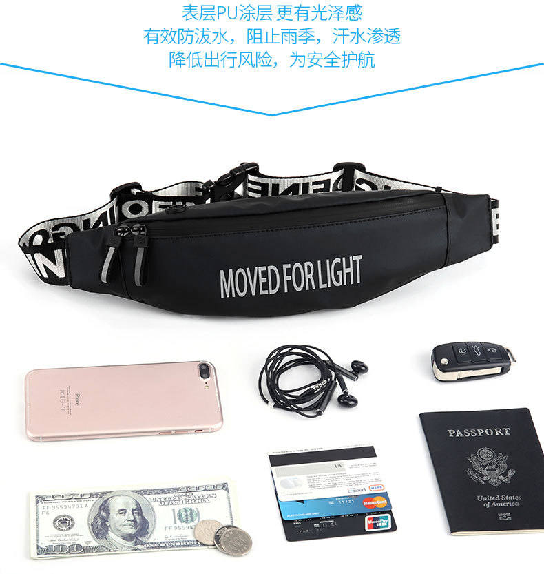 Yipinu Fashion Trendy Outdoor Sports Waist Bag Running Waterproof Cell Waist Bag
