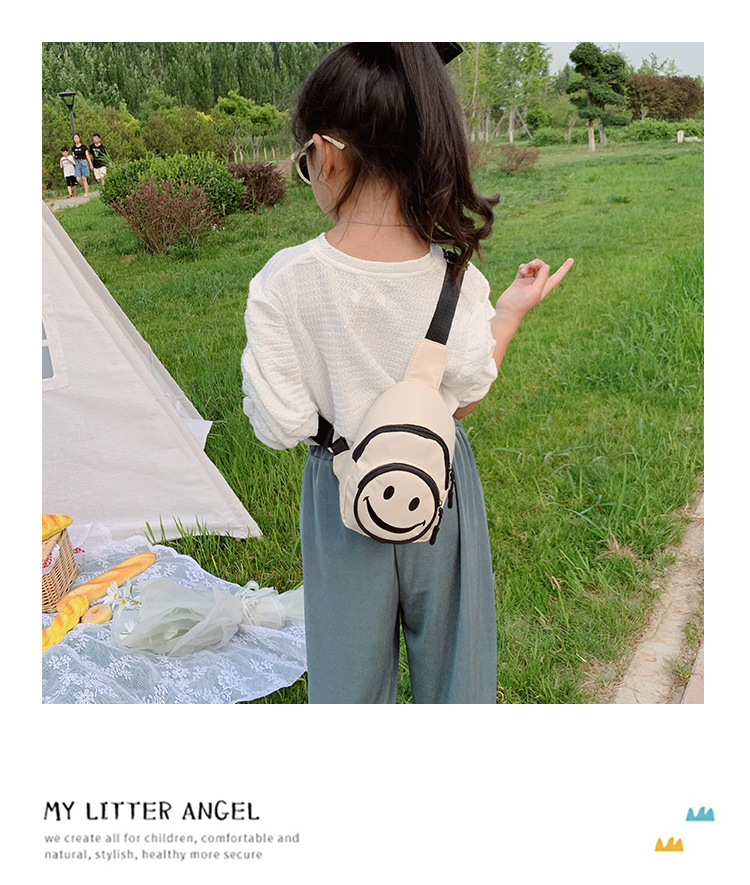 Korean Style Children's Bags Fall New Shoulder Bag Cute Smiley Face Small Waist Bag Fashion Boys and Girls Mini Messenger Bag Korean Style Children's Bags Fall New Shoulder Bag Cute Smiley Face Small Waist Bag Fashion Boys and Girls Mini Messenger Bag