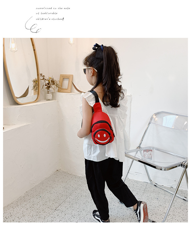 Korean Style Children's Bags Fall New Shoulder Bag Cute Smiley Face Small Waist Bag Fashion Boys and Girls Mini Messenger Bag Korean Style Children's Bags Fall New Shoulder Bag Cute Smiley Face Small Waist Bag Fashion Boys and Girls Mini Messenger Bag