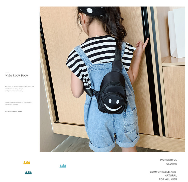 Korean Style Children's Bags Fall New Shoulder Bag Cute Smiley Face Small Waist Bag Fashion Boys and Girls Mini Messenger Bag Korean Style Children's Bags Fall New Shoulder Bag Cute Smiley Face Small Waist Bag Fashion Boys and Girls Mini Messenger Bag
