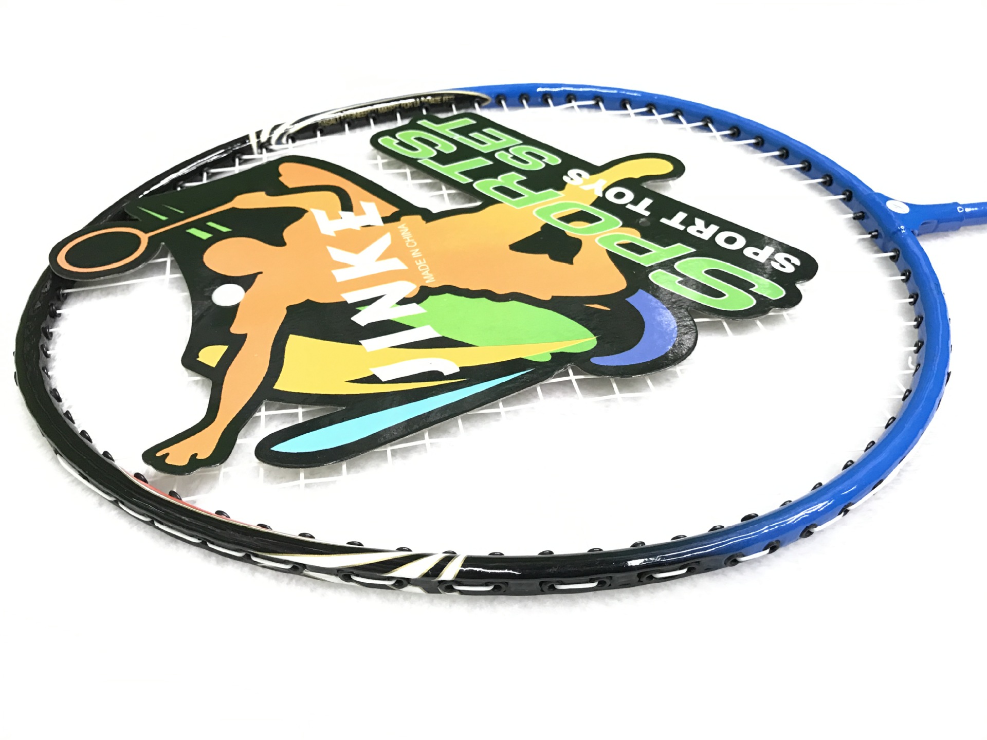 The factory direct selling JINKE-1005 badminton rackets 2 pieces to take super light alloy competition training special
