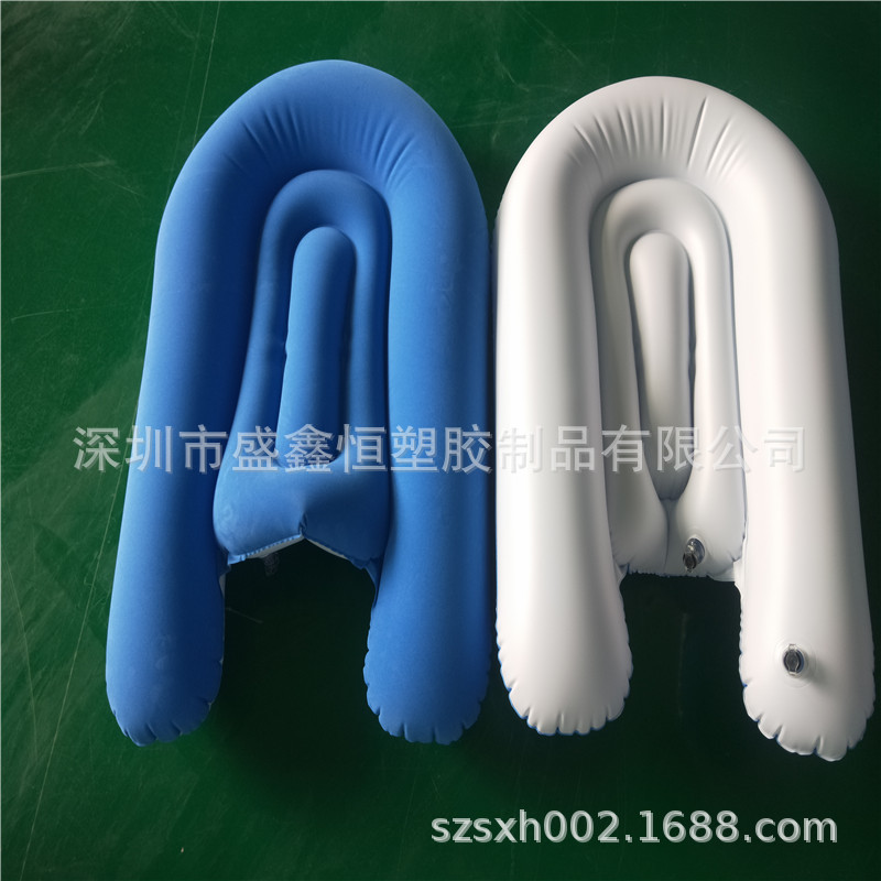 Factory Cross-Border Exclusive for Sleeping Pillow Amazon Best-Selling Office Multi-Functional PVC Flocking Inflatable Medical Pillow