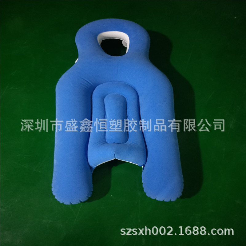 Factory Cross-Border Exclusive for Sleeping Pillow Amazon Best-Selling Office Multi-Functional PVC Flocking Inflatable Medical Pillow