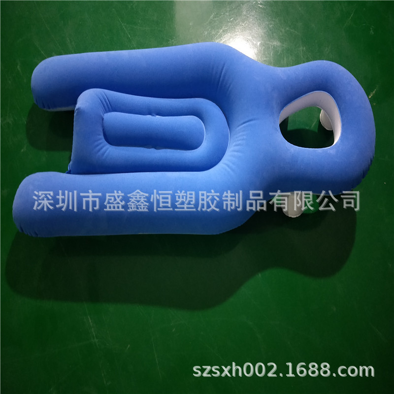 Factory Cross-Border Exclusive for Sleeping Pillow Amazon Best-Selling Office Multi-Functional PVC Flocking Inflatable Medical Pillow