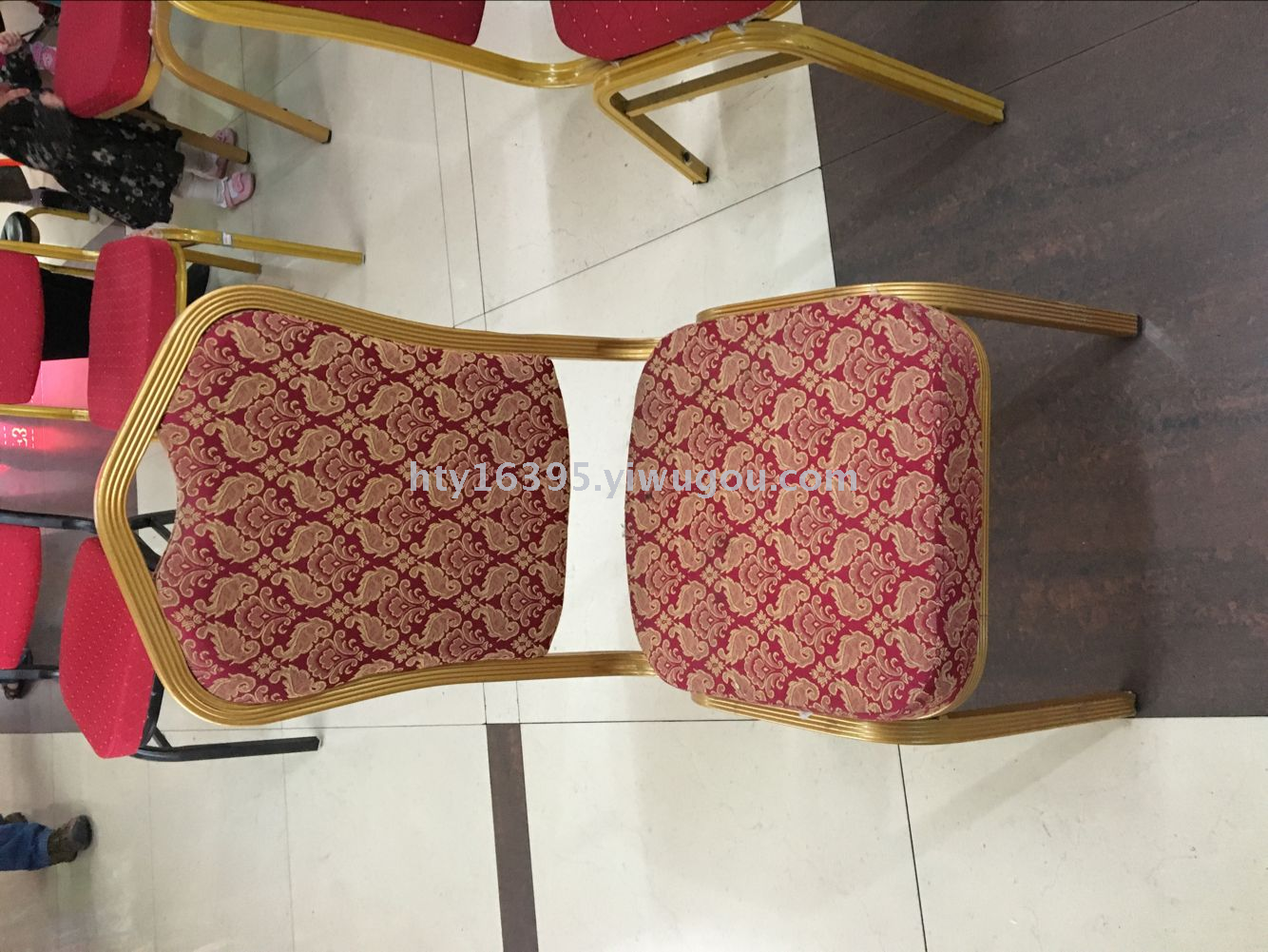 Folding chair leisure chair hotel chair dining chair hotel waiting chair floral conference chair