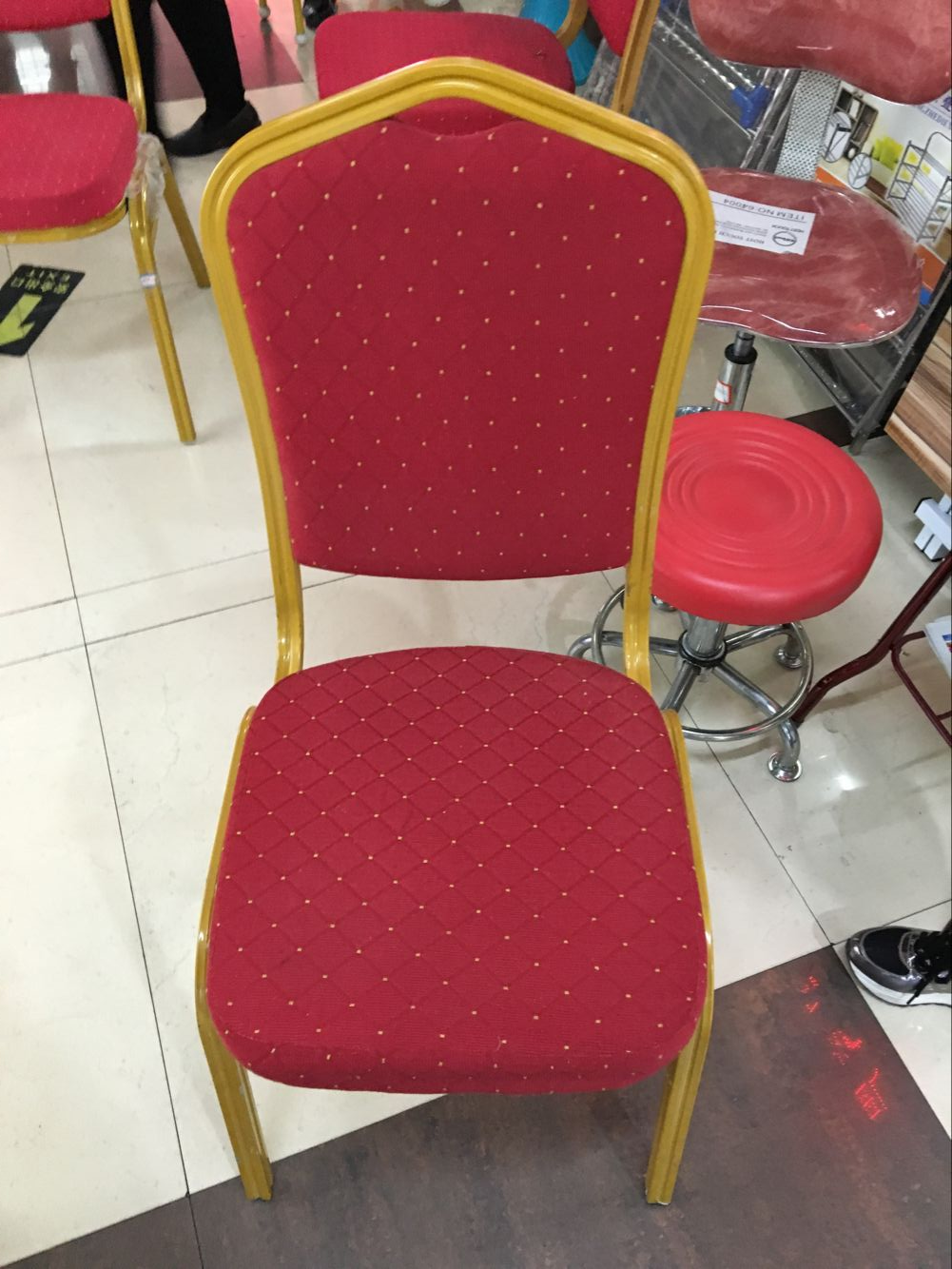 Folding chair leisure chair hotel chair dining chair hotel waiting chair floral conference chair
