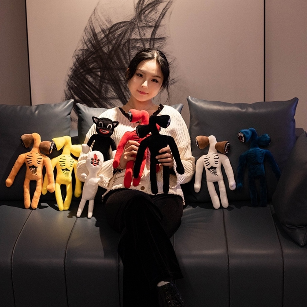 SCP Foundation Siren Head Steam Whistle People Plush Toy Street Lamp Head Monster Doll Cartoon Cat for Boyfriend Doll