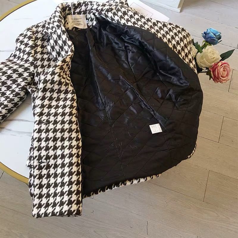 [Free Waist Bag] Small Suit 2021 New Spring and Autumn Suit Jacket Women&#039;s Fashionable Ins Woolen Coat Thickened