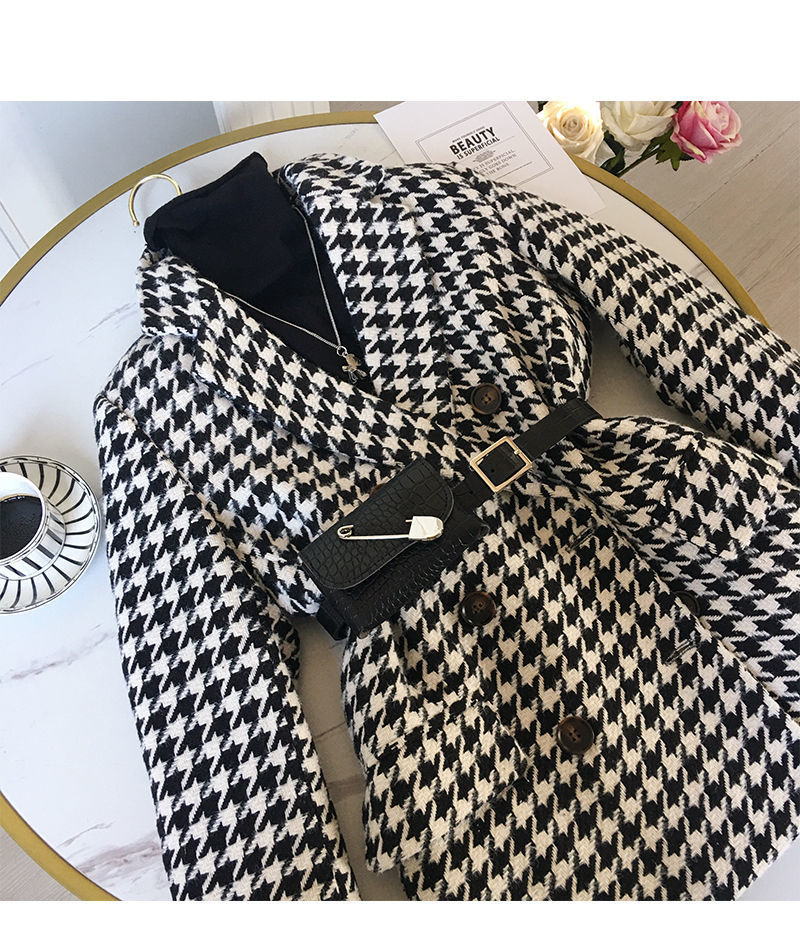 [Free Waist Bag] Small Suit 2021 New Spring and Autumn Suit Jacket Women's Fashionable Ins Woolen Coat Thickened
