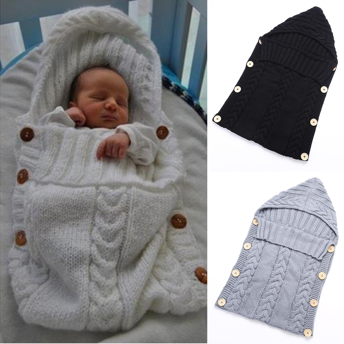 Wish Hot-Selling Newborn Winter Sleeping Bag Blanket Wrapped Layer Baby Cute Sleeping Bag Hot Sale