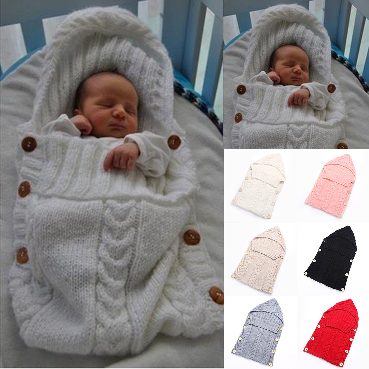 Wish Hot-Selling Newborn Winter Sleeping Bag Blanket Wrapped Layer Baby Cute Sleeping Bag Hot Sale