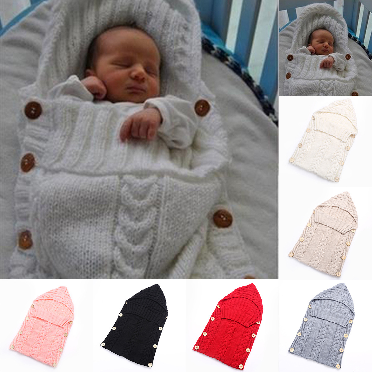 Wish Hot-Selling Newborn Winter Sleeping Bag Blanket Wrapped Layer Baby Cute Sleeping Bag Hot Sale