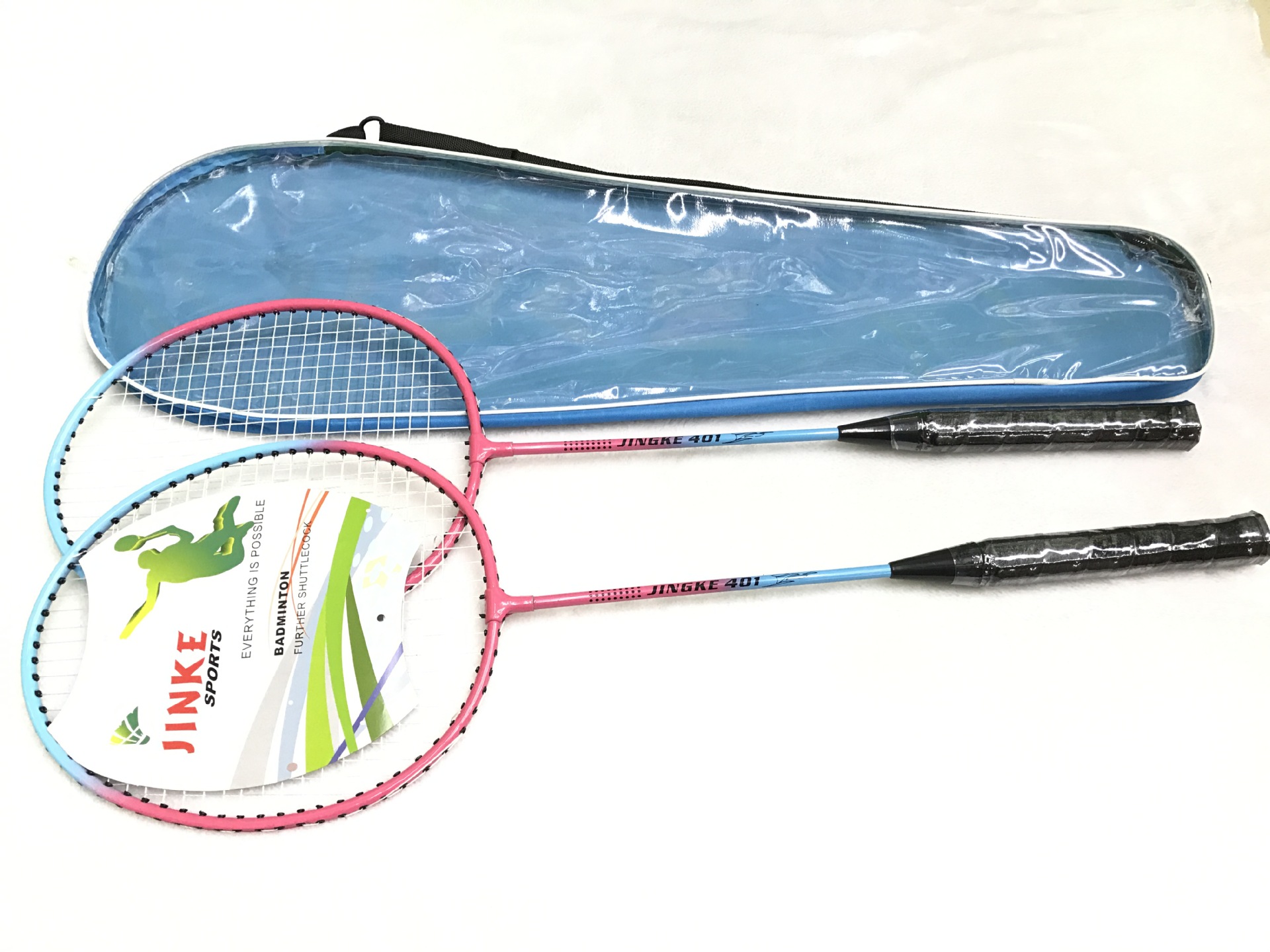 The manufacturer sells jinke-401 badminton rackets for the special purpose of super light alloy competition. The manufacturer sells jinke-401 badminton rackets for the special purpose of super light alloy competition.