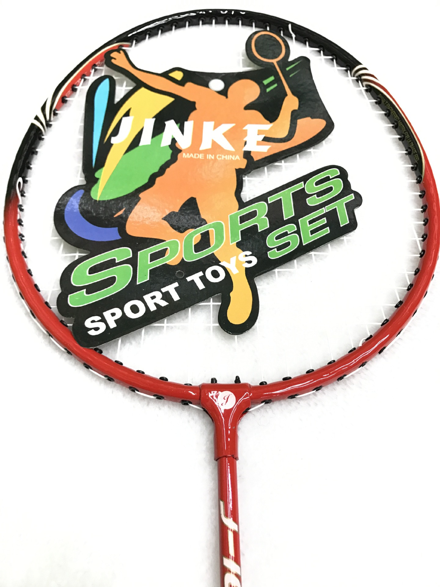 The factory direct selling JINKE-1005 badminton rackets 2 pieces to take super light alloy competition training special