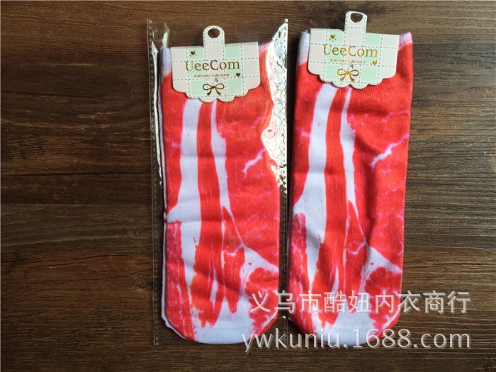 Personalized Pork Socks Creative Hunting Pork Color Socks Raw Flesh Color Men's and Women's Socks Ankle Socks Factory Direct Supply Personalized Pork Socks Creative Hunting Pork Color Socks Raw Flesh Color Men's and Women's Socks Ankle Socks Factory Direct Supply