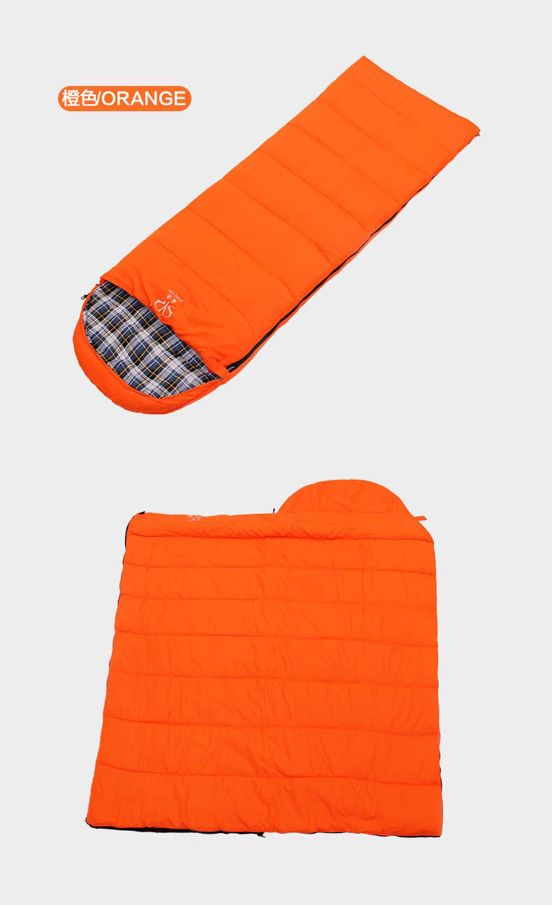 Outdoor sleeping bag cotton flannel autumn and winter warm camping can be stitched adult envelope 1.8kg Outdoor sleeping bag cotton flannel autumn and winter warm camping can be stitched adult envelope 1.8kg