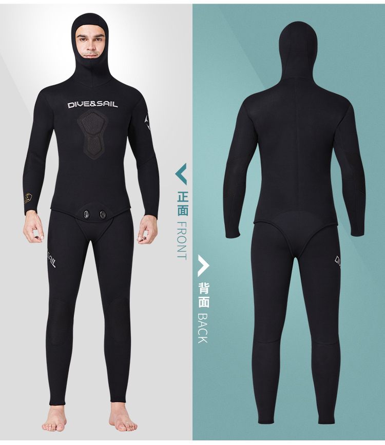 Dive & Sail Diving Suit 5mm Fishing and Hunting Suit Men's Split Hooded Warm Snorkeling Surfing Camouflage Professional Diving Suit Dive & Sail Diving Suit 5mm Fishing and Hunting Suit Men's Split Hooded Warm Snorkeling Surfing Camouflage Professional Diving Suit