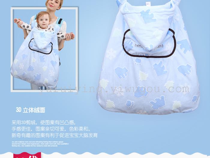 Baby sleeping bag in winter thickening of children's sleeping bag newborn baby was wrapped to be anti kicked Baby sleeping bag in winter thickening of children's sleeping bag newborn baby was wrapped to be anti kicked