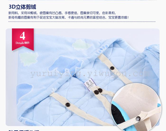 Baby sleeping bag in winter thickening of children's sleeping bag newborn baby was wrapped to be anti kicked Baby sleeping bag in winter thickening of children's sleeping bag newborn baby was wrapped to be anti kicked