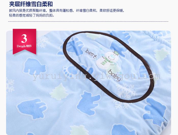 Baby sleeping bag in winter thickening of children's sleeping bag newborn baby was wrapped to be anti kicked Baby sleeping bag in winter thickening of children's sleeping bag newborn baby was wrapped to be anti kicked