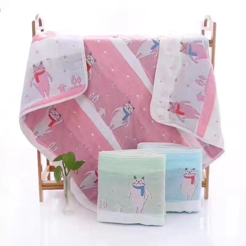 Six layers of gauze sleeping bag to climb on baby clothes and dance cat Six layers of gauze sleeping bag to climb on baby clothes and dance cat