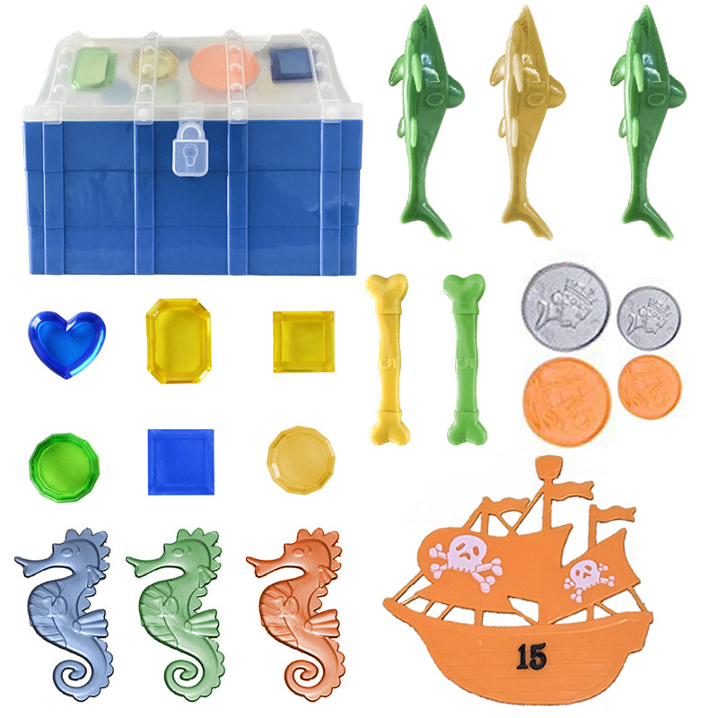 Amazon Hot Selling Diving Frog Jewelry Box Undersea Adventure Treasure Hunting Children&#039;s Swimming Pool Playing Water Treasure Chest Toys